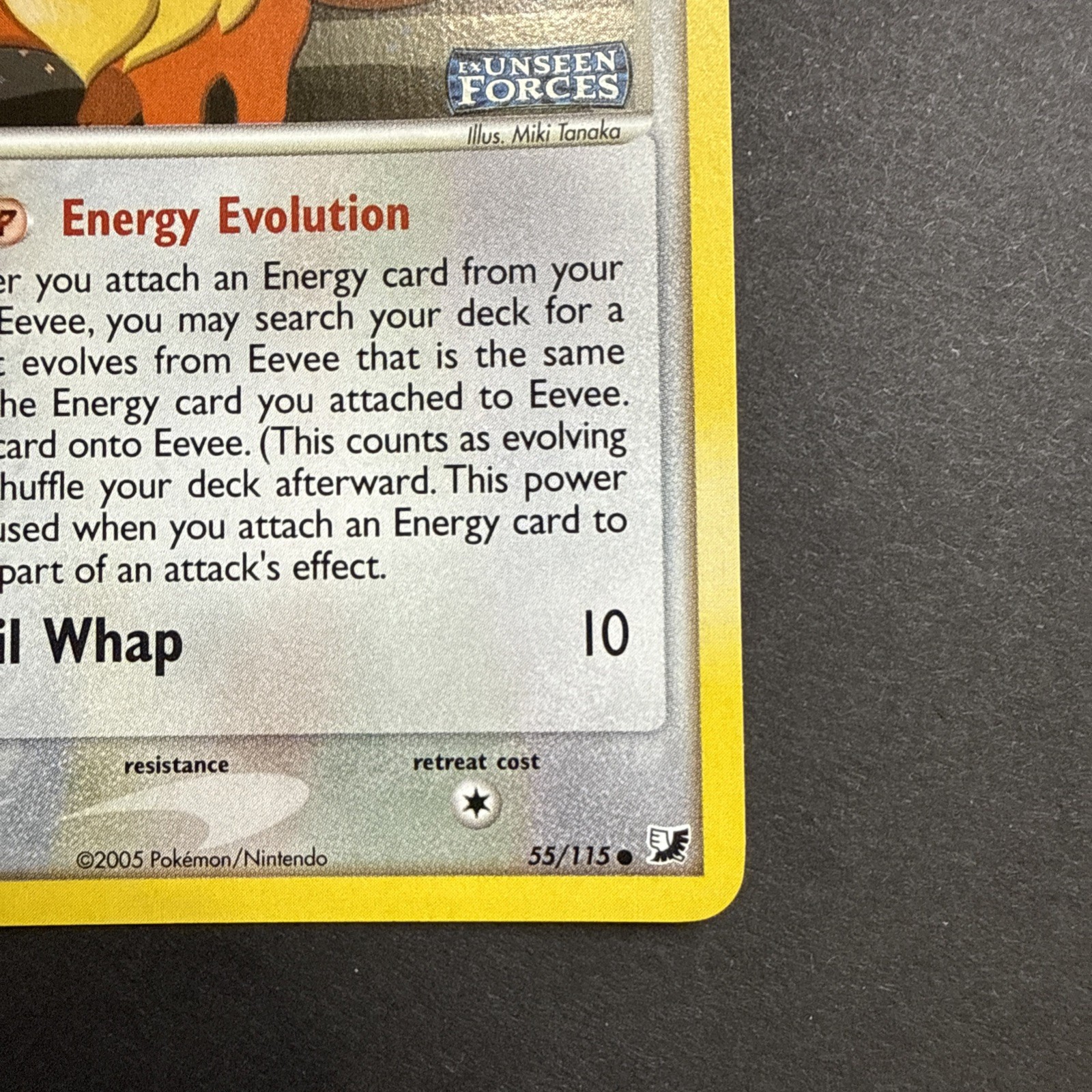 Eevee 55/115 Reverse Holo EX Unseen Forces STAMPED 2005 Pokemon TCG NM