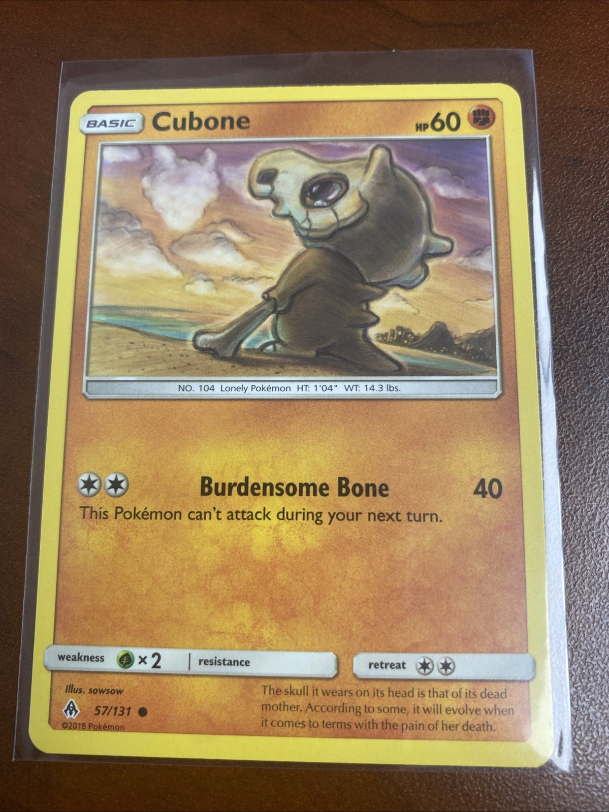 Cubone Common SM – Forbidden Light 57/131 LP
