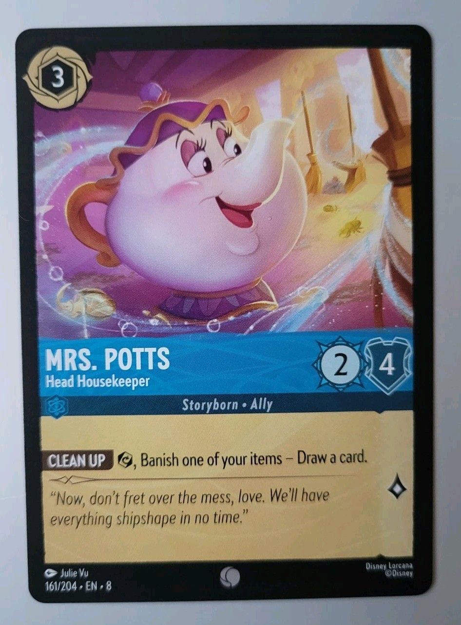 Disney Lorcana TCG – Reign Of Jafar: Mrs. Potts (161/204) – Common – Near Mint