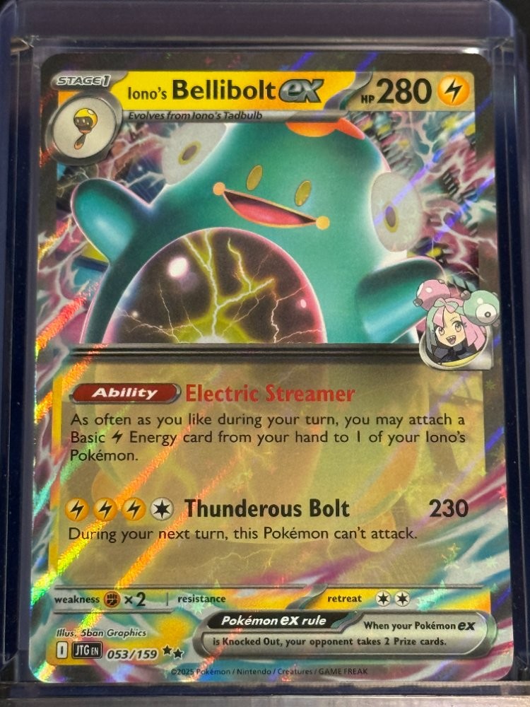 Iono’s Bellibolt ex JTG 53 Pokemon RR H NM