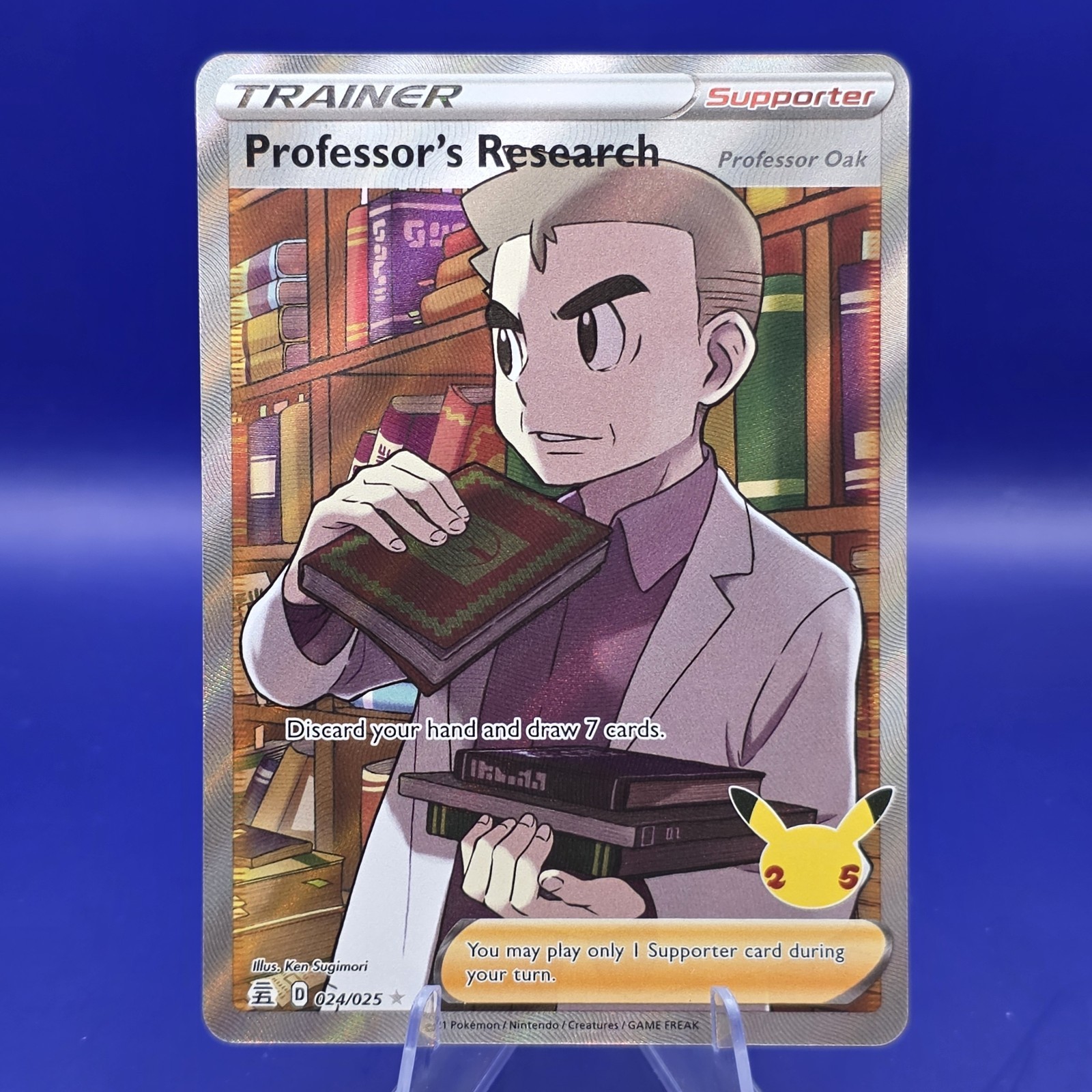 Professor’s Research (Professor Oak) 024/025 Celebrations Pokemon Holo NM