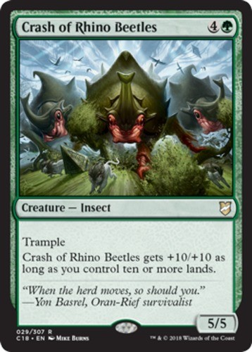 x1 Crash of Rhino Beetles R MTG Commander 2018 M/NM, English