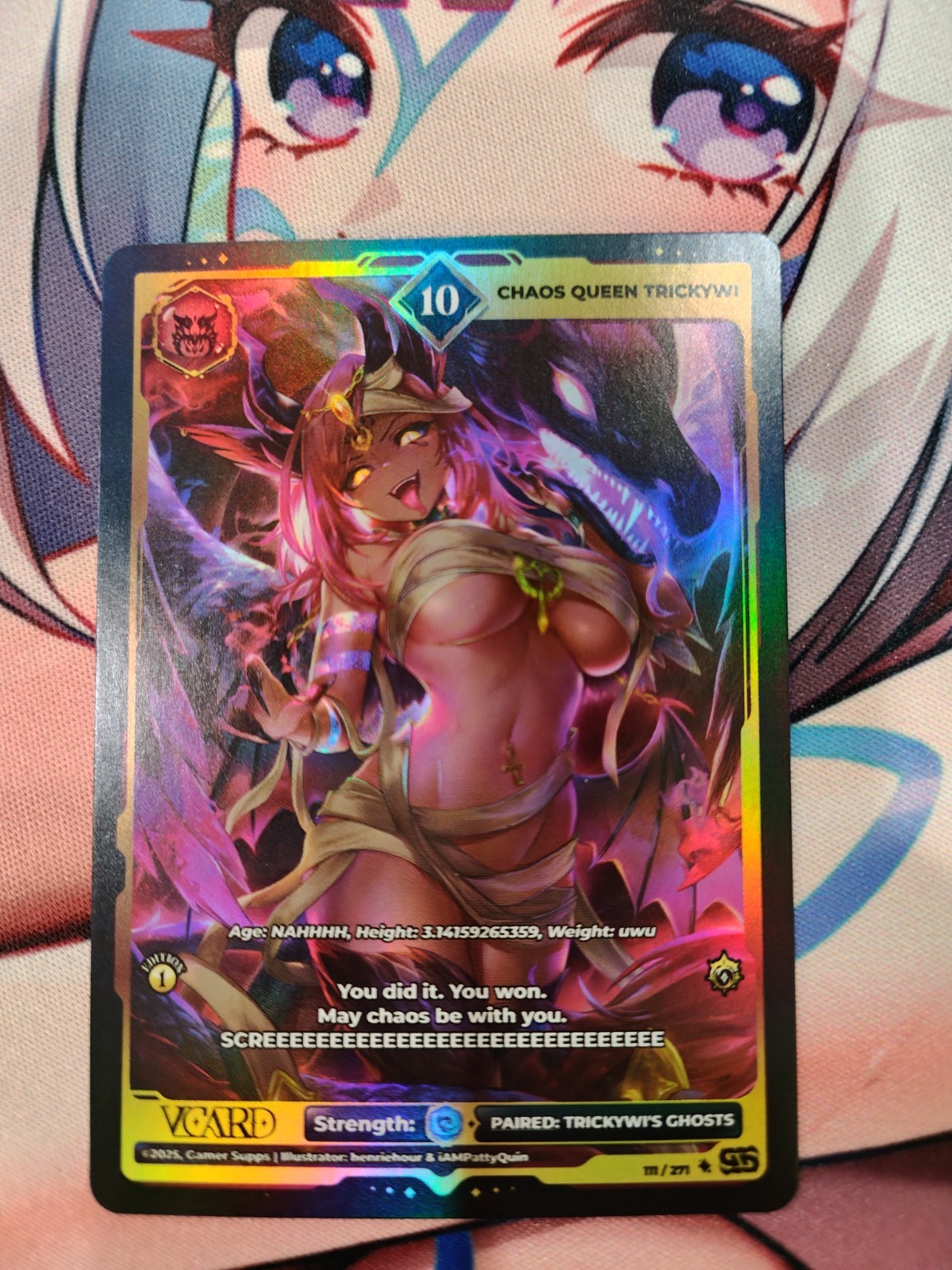 VCard Divine Chaos 1st Edition 10 Holo Chaos Queen Trickywi 111/271 MINT