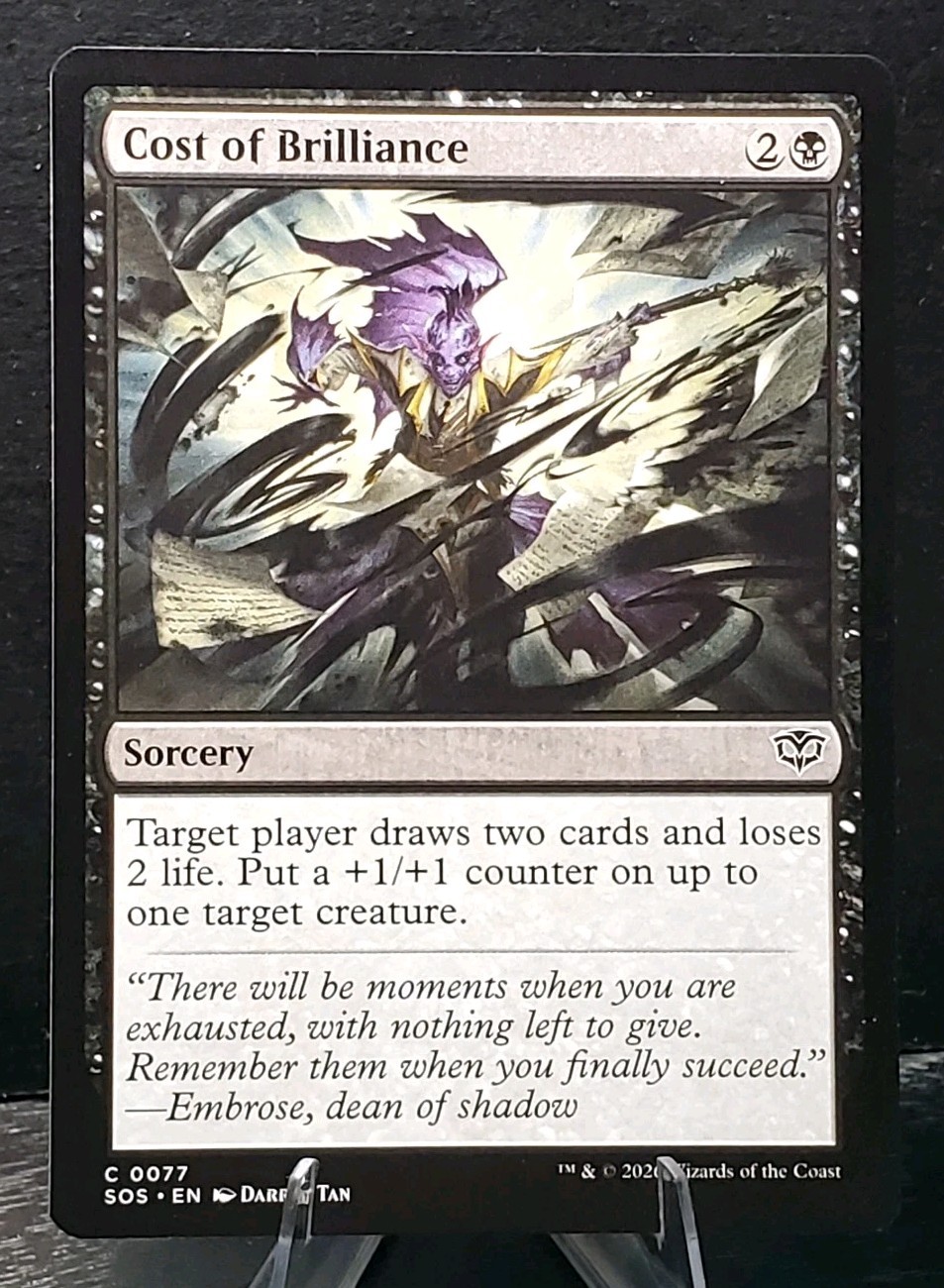 MTG 0077 COST OF BRILLIANCE Sorcery Secrets Of Strixhaven common card⚔️NM/MT