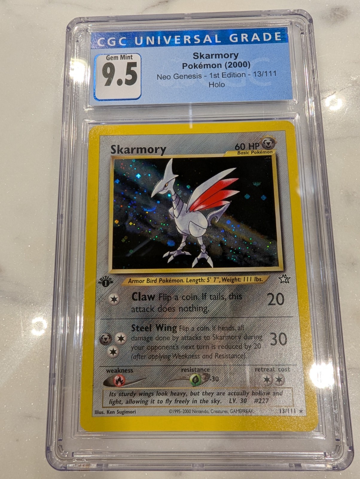 Pokémon Neo Genesis 1st Edition Skarmory 13/111 CGC 10 Gem Mint 💎