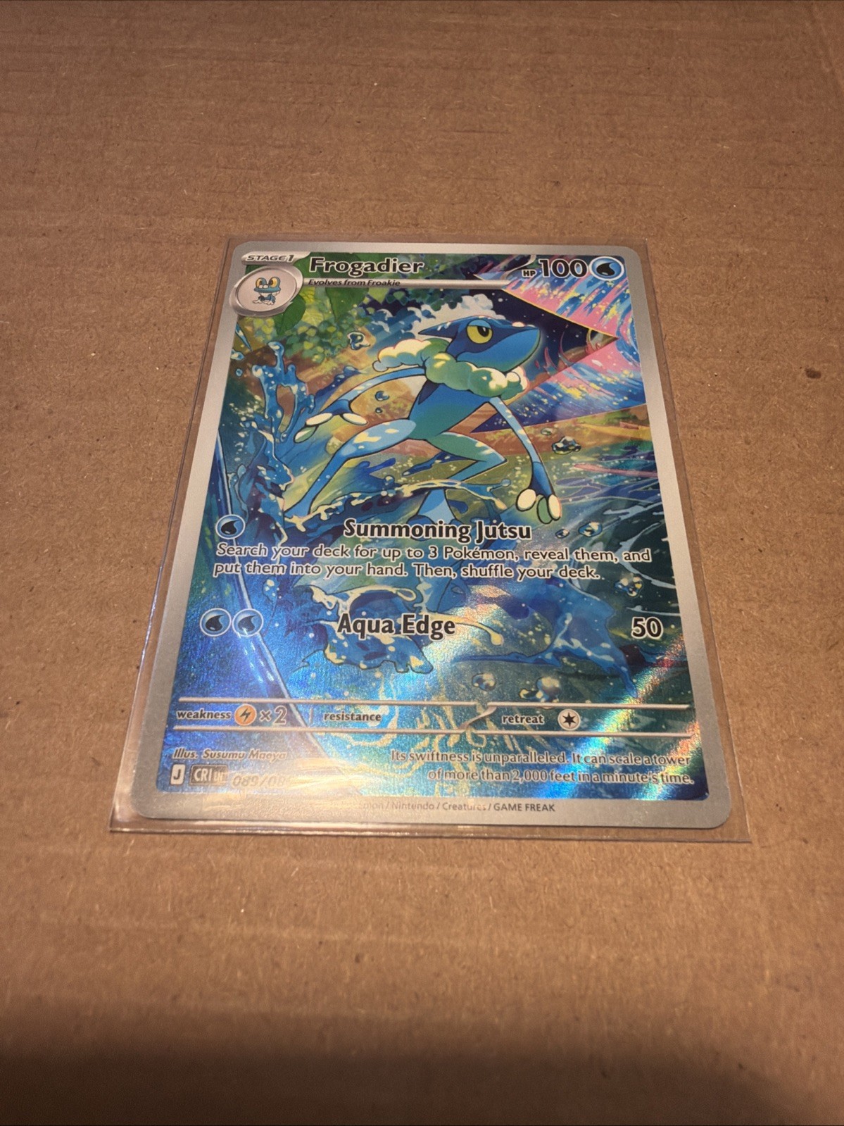 2026 Pokémon Frogadier 089/086 Chaos Rising Illustration Rare NM/M
