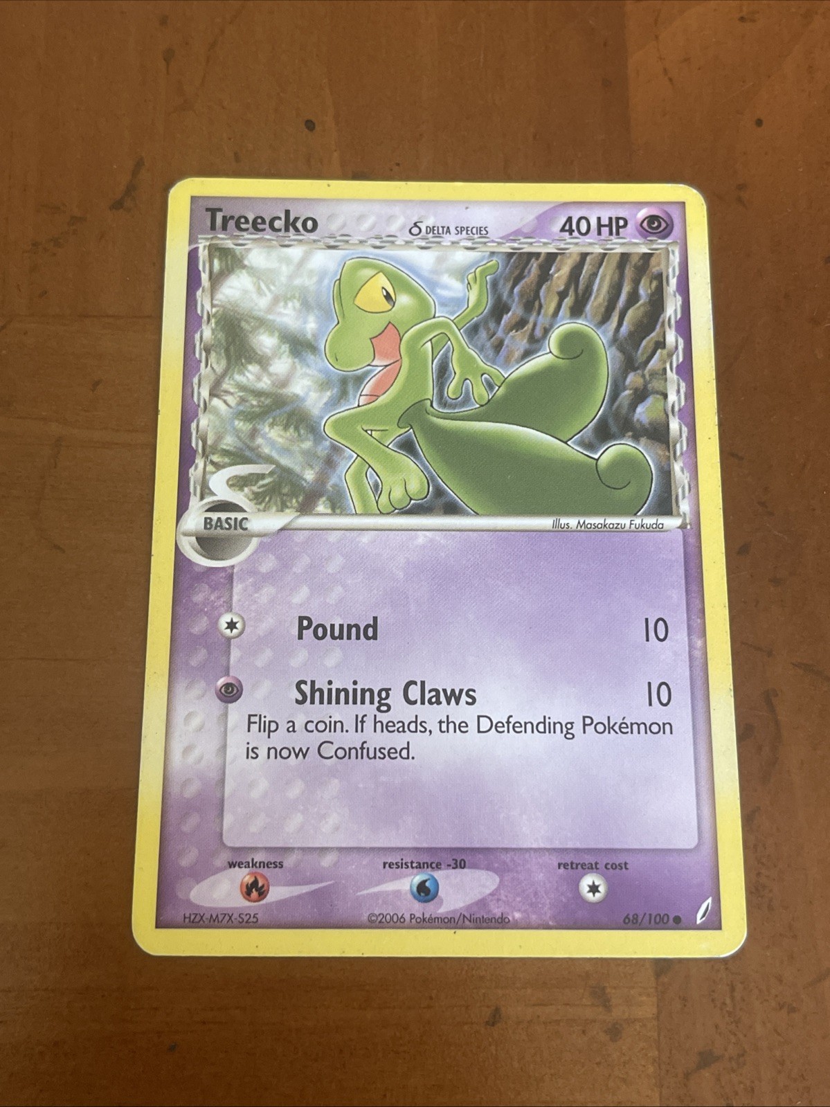 Treecko 68/100 Common Crystal Guardians Pokemon Moderately Played