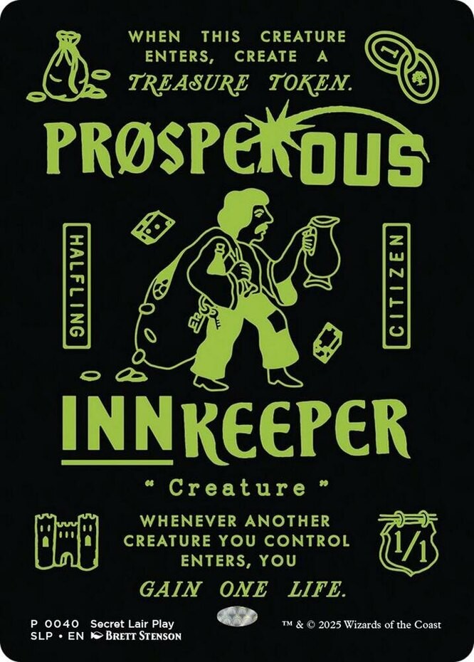 1x Prosperous Innkeeper ~~ Borderless (0040) NM-Mint, English Secret Lair MTG Ma