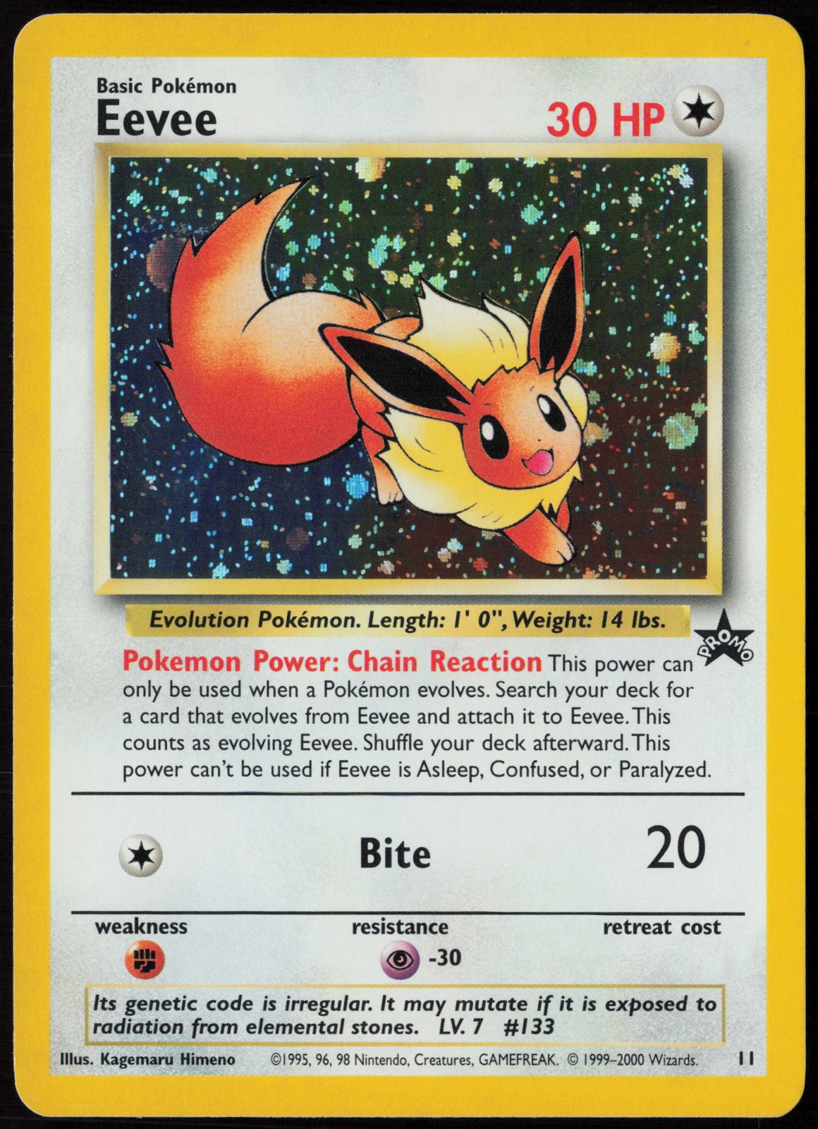 Eevee 11/53 WoTC Promo Promo Holofoil EN Pokemon NM