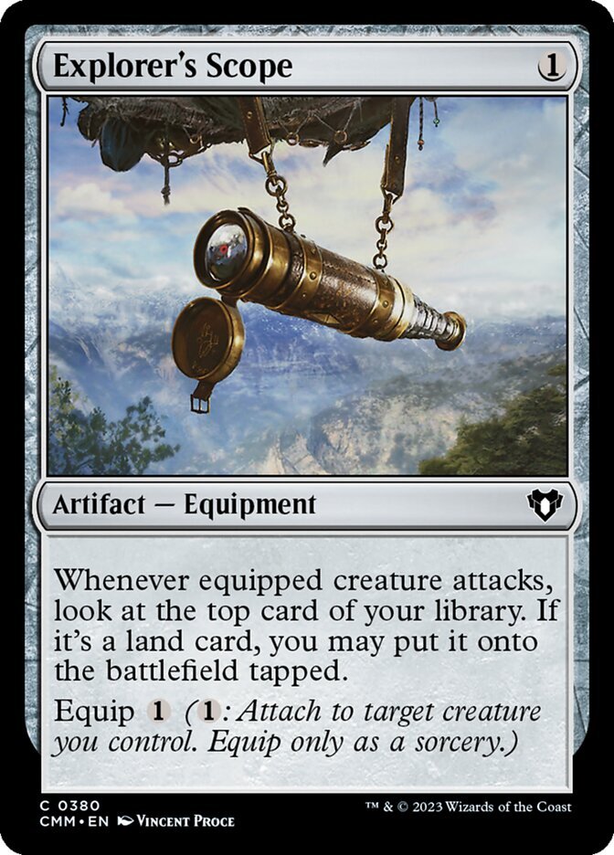 MTG Magic the Gathering Explorer’s Scope (380/1173) Commander Masters LP