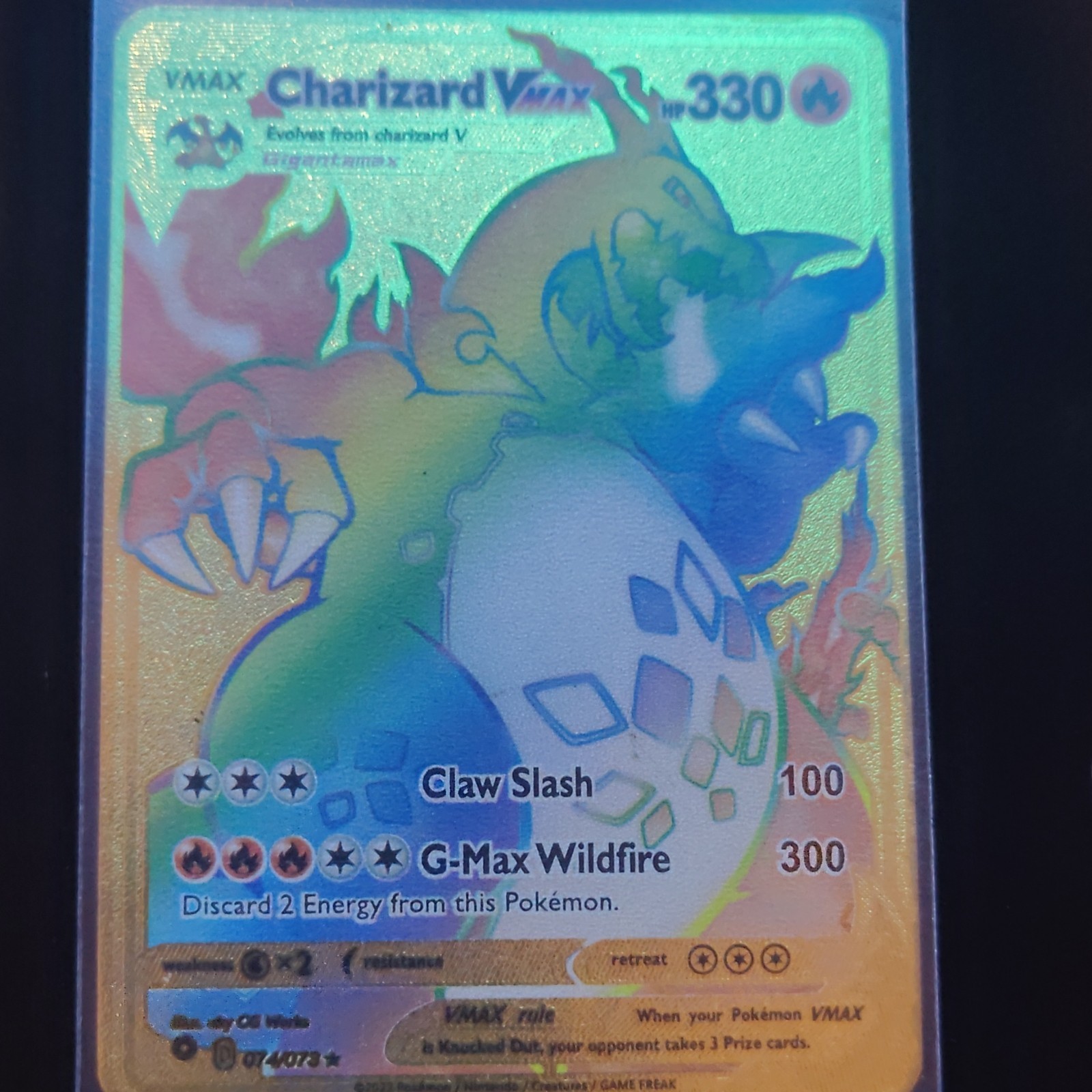 Charizard VMAX 074/073 Secret Rare Holo Full Art 330 HP Champions Path