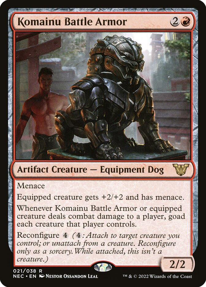 Komainu Battle Armor [Neon Dynasty Commander #21] M/NM MTG Magic