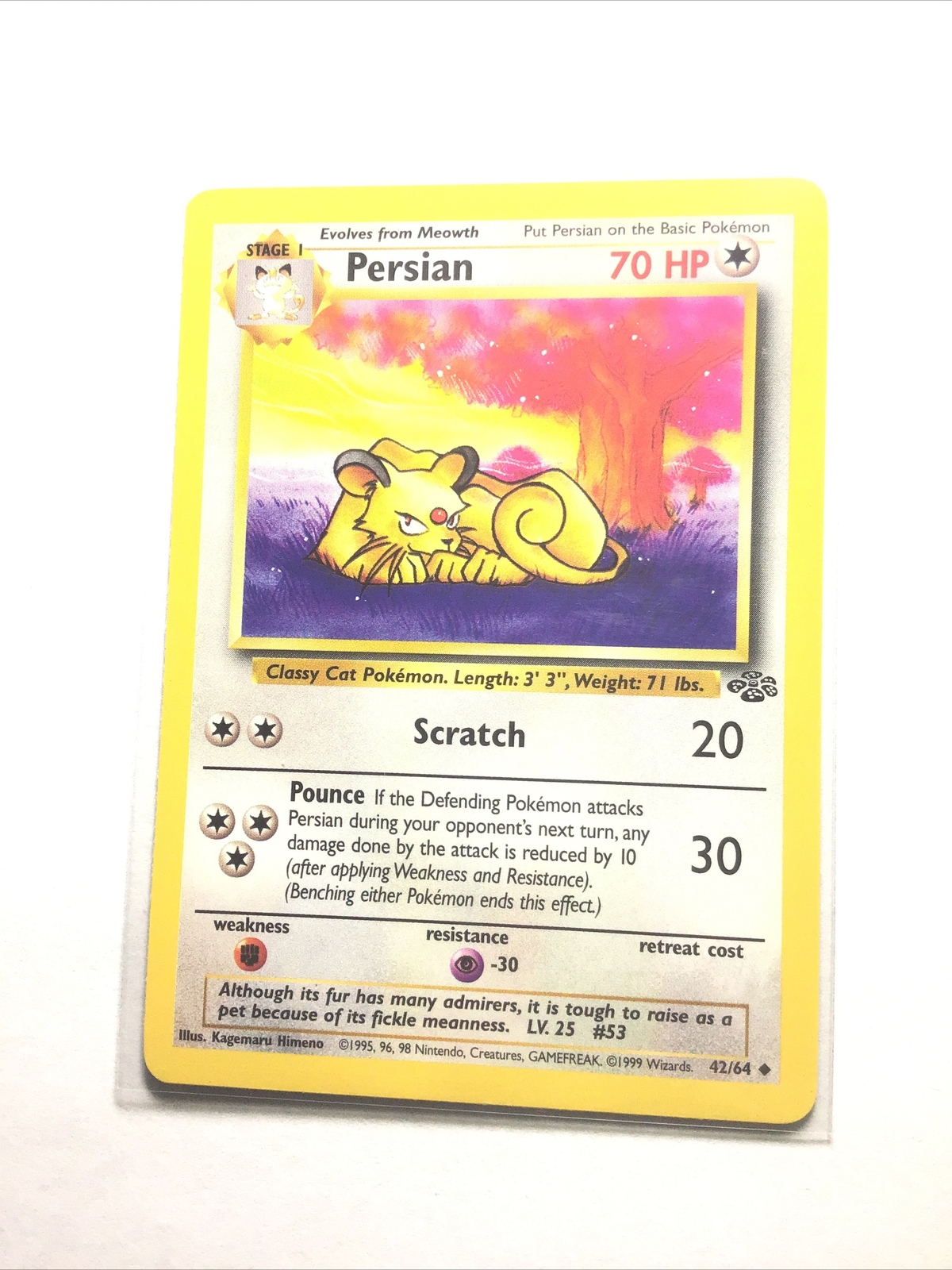 PERSIAN – 42/64 – Jungle – Pokemon Card – NM