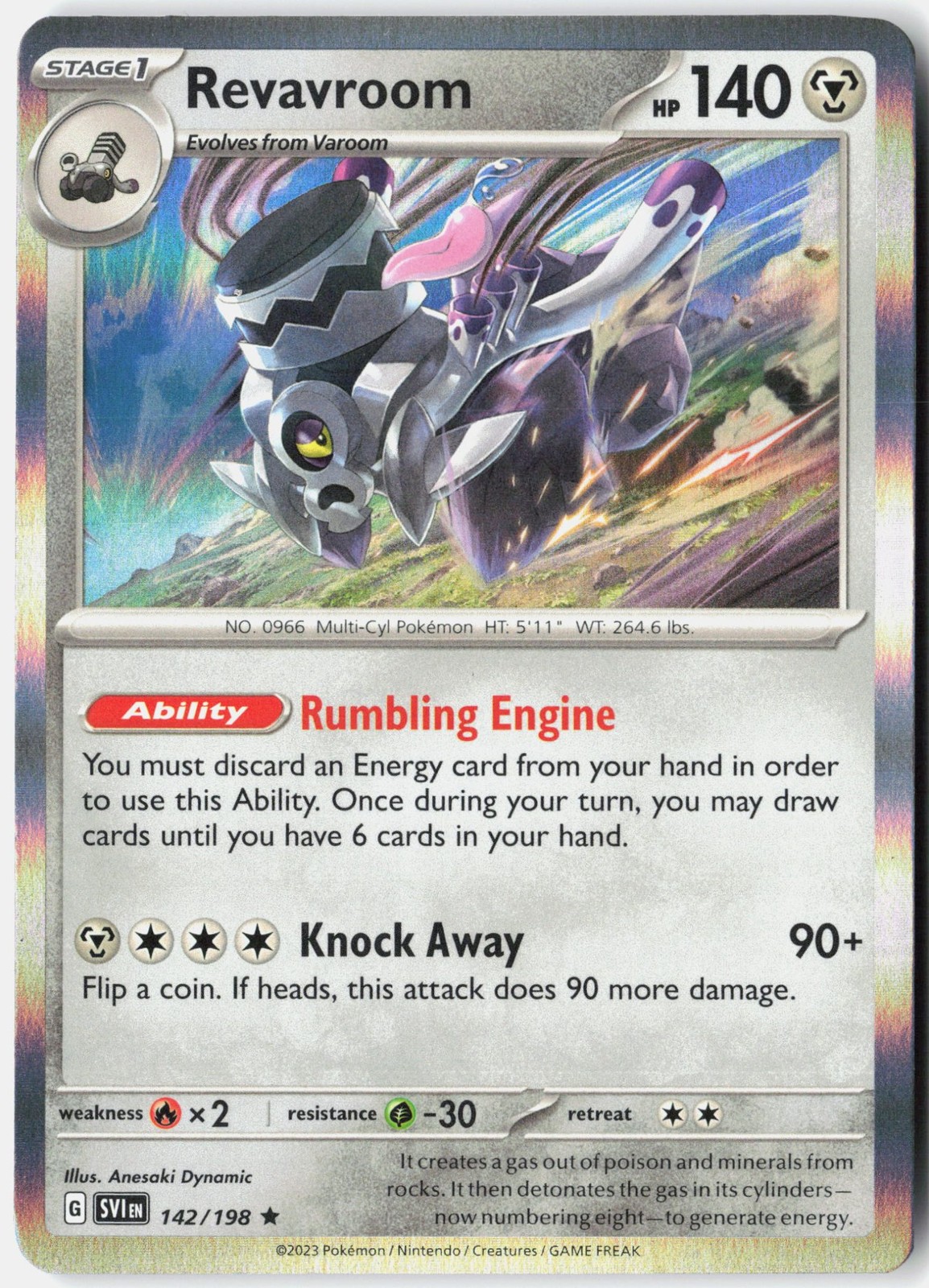 Revavroom Holofoil [Scarlet & Violet Base Set – 142/198] – NM – Pokemon TCG Card