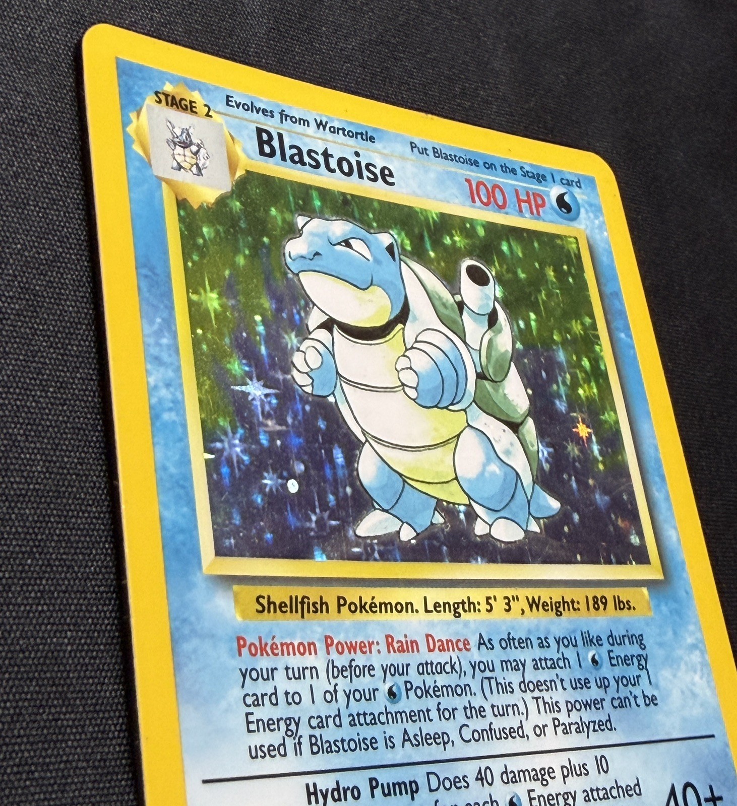 Pokemon Base Set Blastoise 2/102 Holo Unlimited WOTC Vintage LP/MP Read