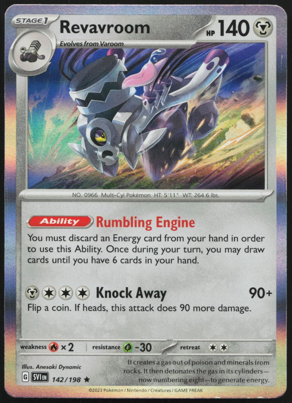 Revavroom 142/198 Rare Scarlet & Violet Pokemon Holo NM