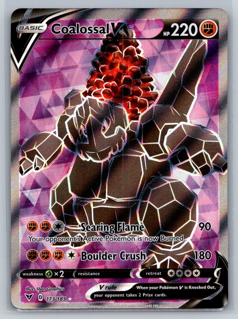 Coalossal V (Full Art) Holo Ultra Rare SWSH04: Vivid Voltage 173/185 NM