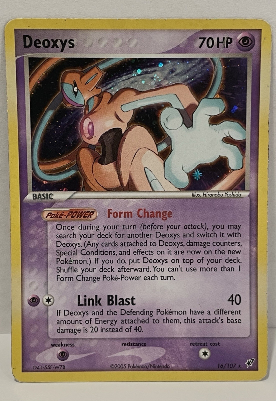 2005 Pokemon Deoxys 16/107 EX Deoxys Holo Rare Deck Exclusives