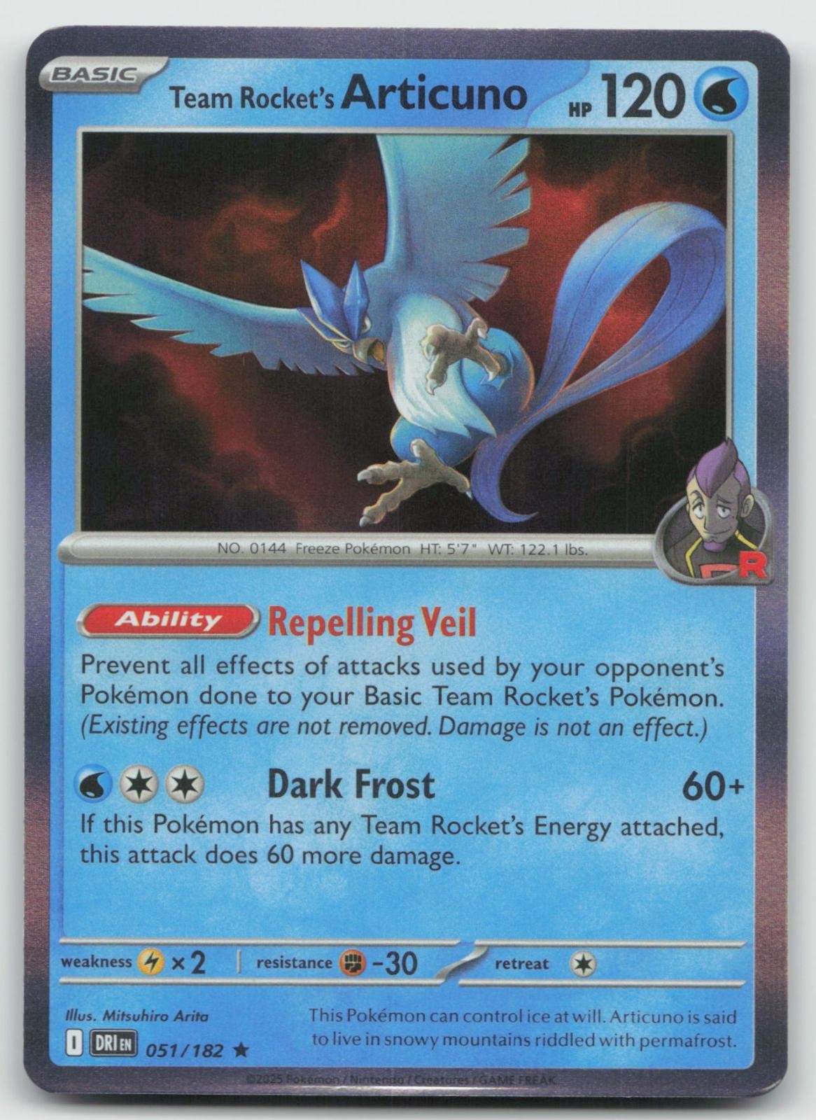 Team Rocket’s Articuno 051 Destined Rivals Pokemon 🔥B2G1 Coupon🔥 NM