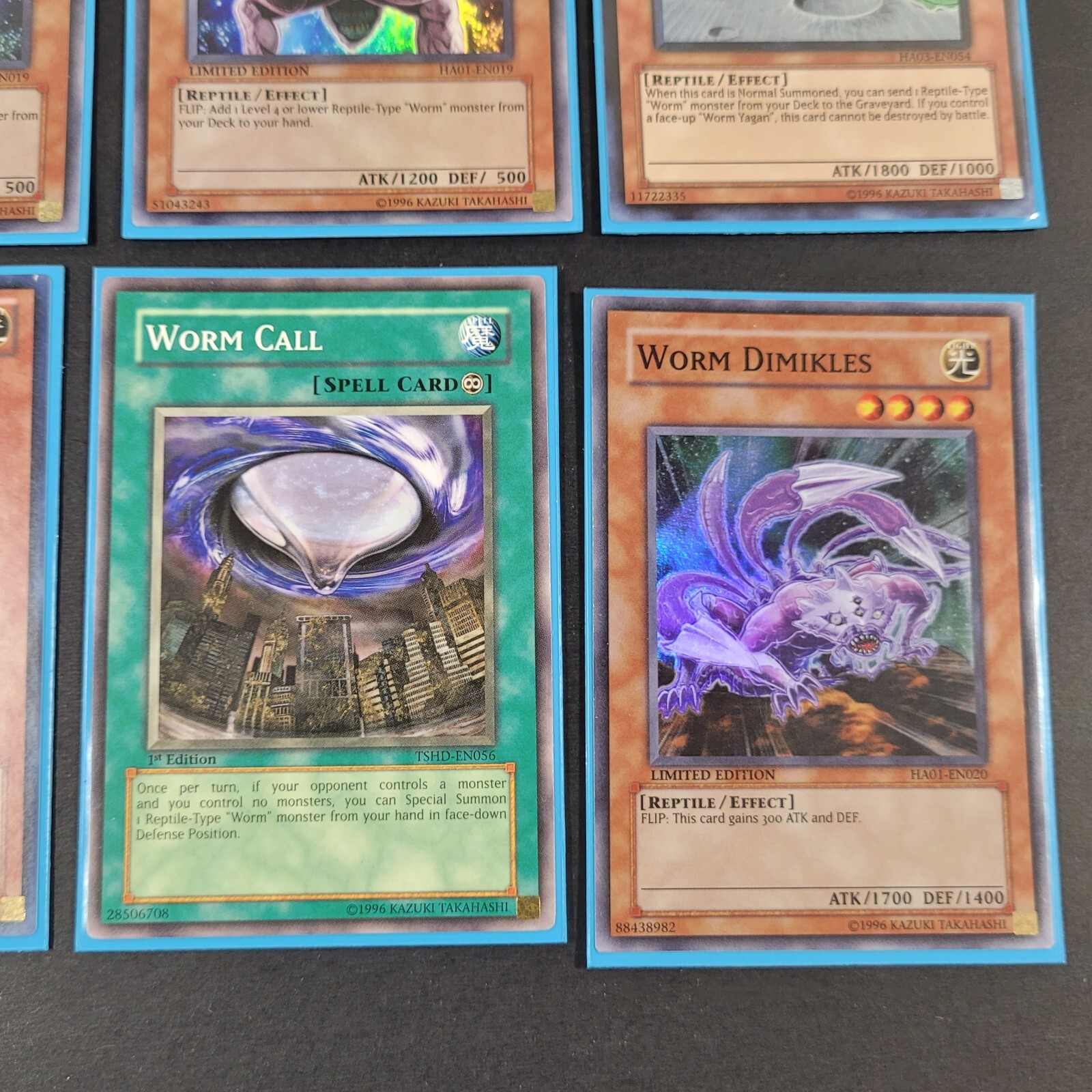 Yugioh TCG – 10x Worm – Small Collection Lot – Includes Rare – 1st + Limited NM
