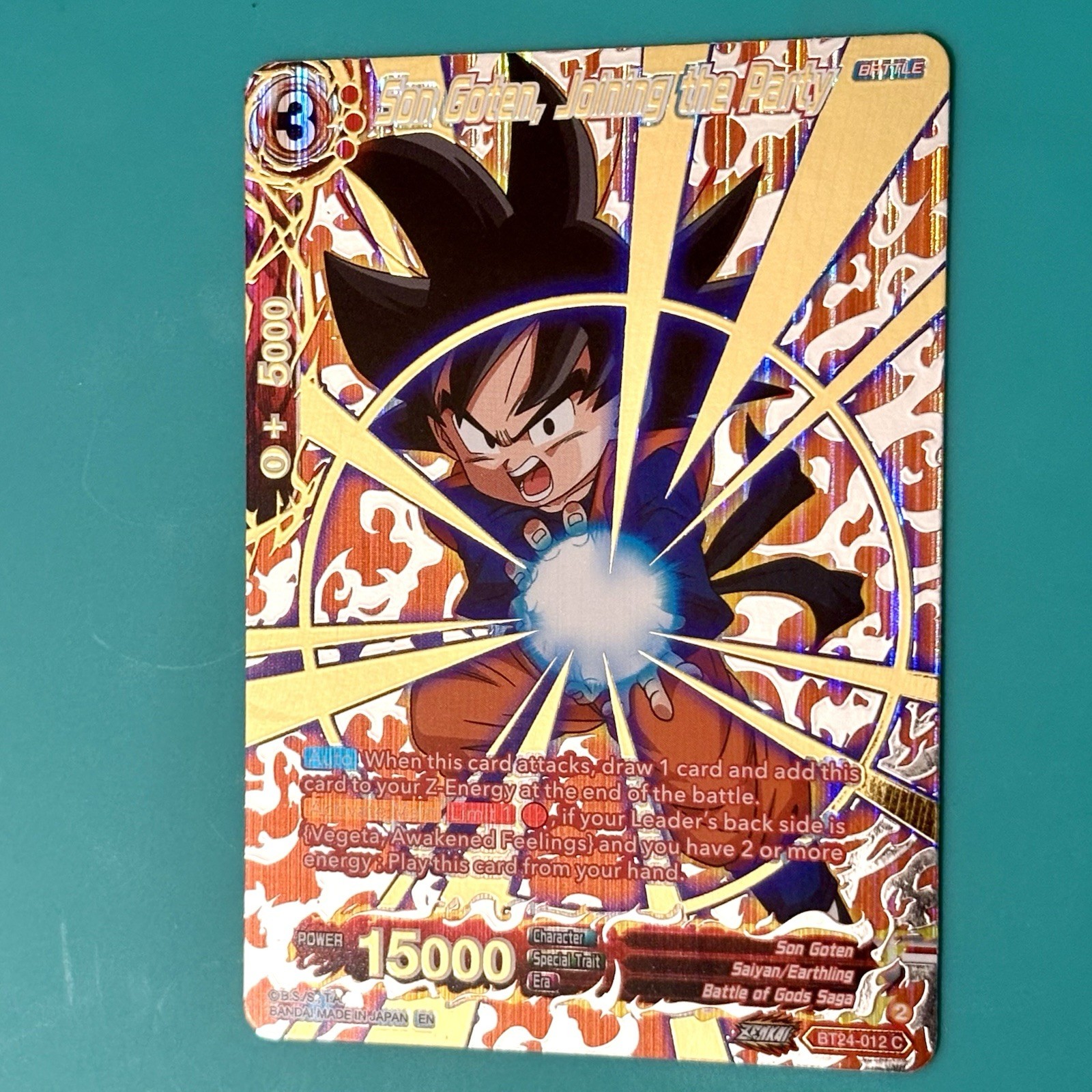 Son Goten Joining the Party BT24-013 Alt Art Gold Holo Foil Beyond Generations