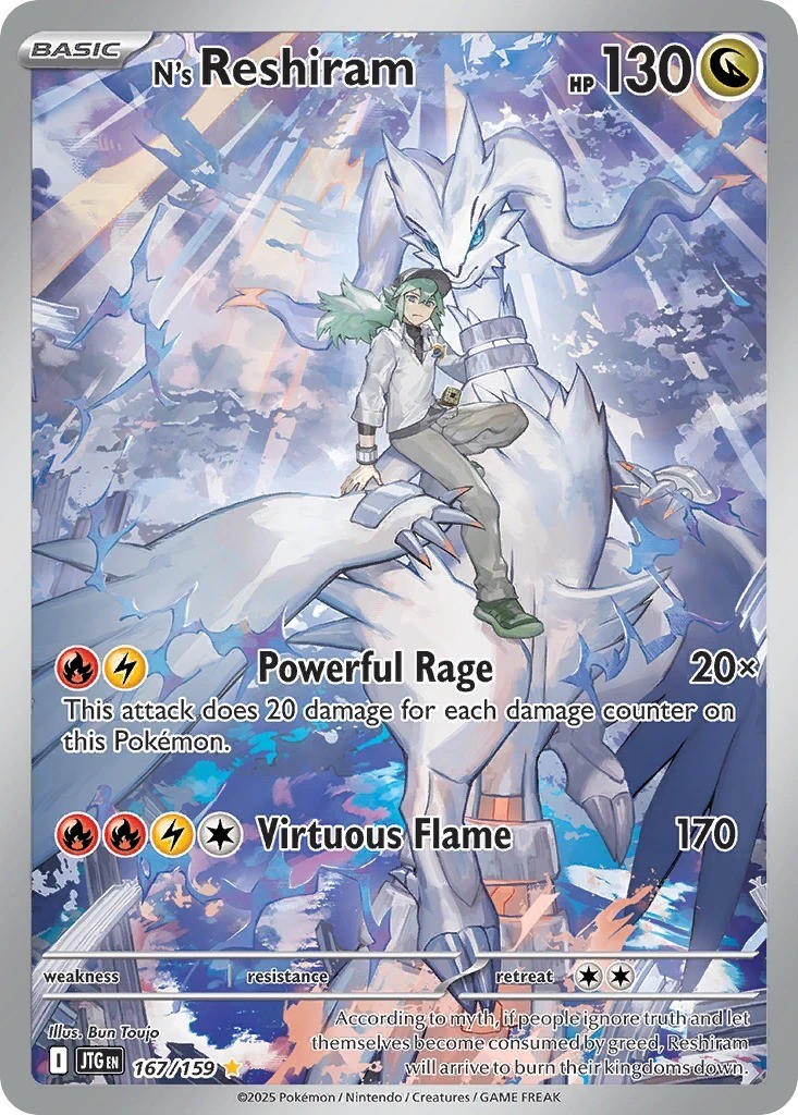 N’s Reshiram #167 NM Pokémon Journey Together