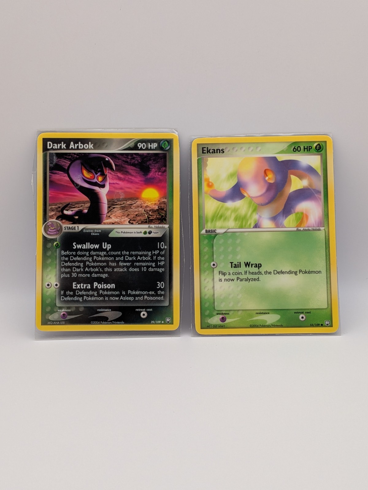 Dark Arbok 29/109 Ekans 55/109 Pokemon Team Rocket Returns LAMINATED