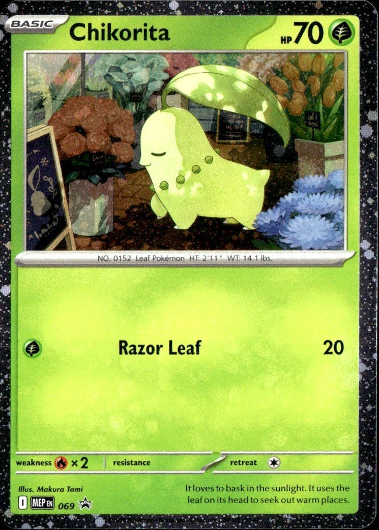 Chikorita (Cosmos Holo) Promo ME: Mega Evolution Promo 069 NM Makura Tami