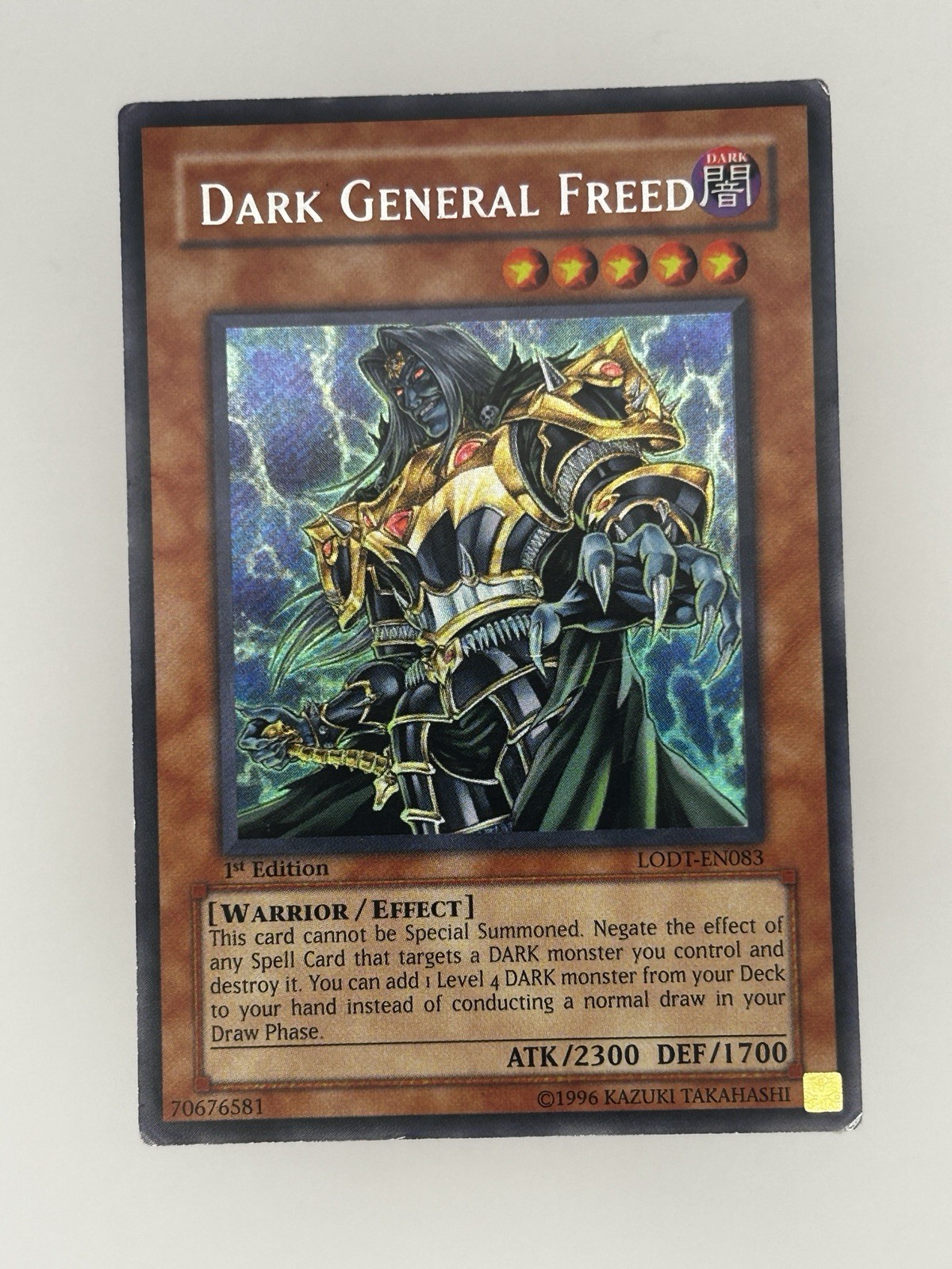 Yugioh: Dark General Freed – LODT-EN083 – Secret Rare – 1st Edition – LP