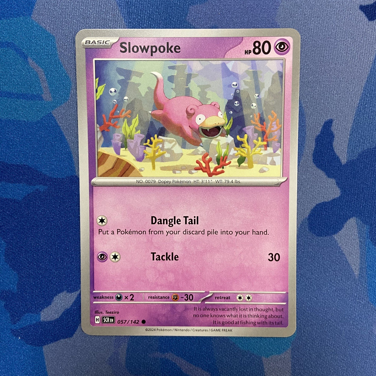 Slowpoke 057/142 Stellar Crown Common Pokemon TCG – NM✨