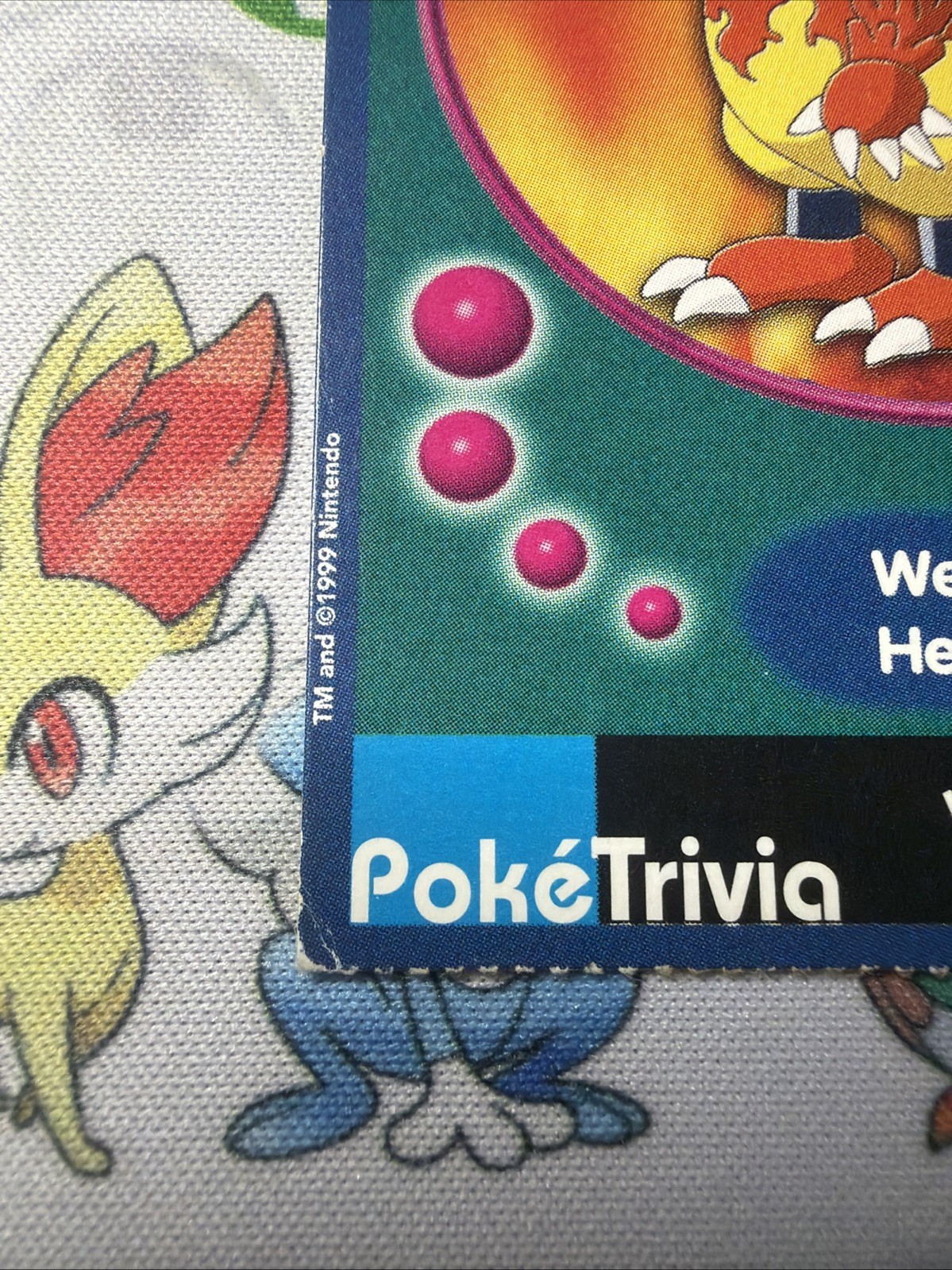 Magmar #126 – 1999 PokeTrivia Pokemon Mewtwo Strikes Back Burger King Card HP