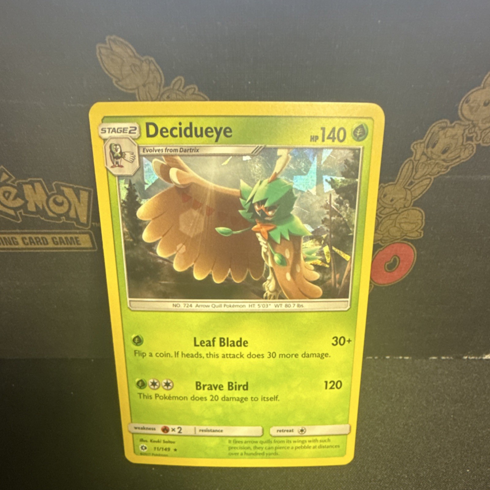 Pokémon TCG Decidueye Deck Exclusives Cracked Ice Holo 011/149 140 HP English