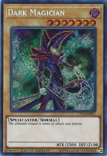 *** DARK MAGICIAN *** MINT ALTERNATE ART SECRET RARE CT14-EN001 YUGIOH!
