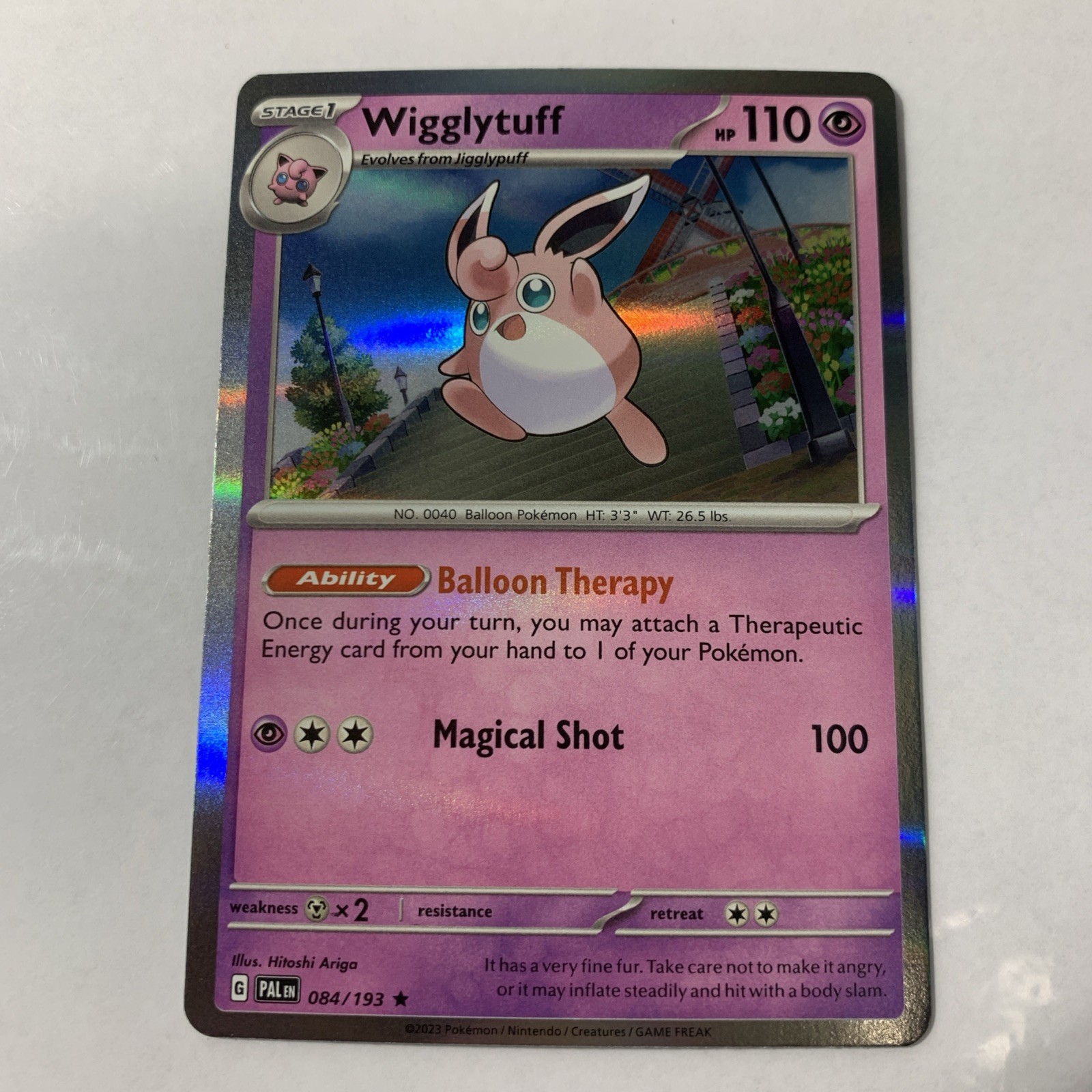 Wigglytuff (Holo) – 084/193 – Rare – Paldea Evolved – Pokémon TCG Card Holo