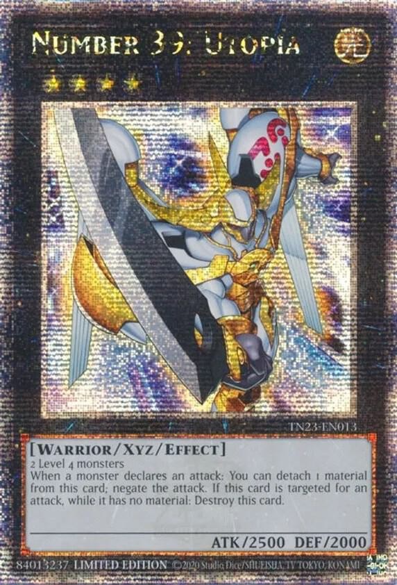 YUGIOH: 1x Number 39: Utopia (Quarter Century Secret Rare) TN23-EN013 NM