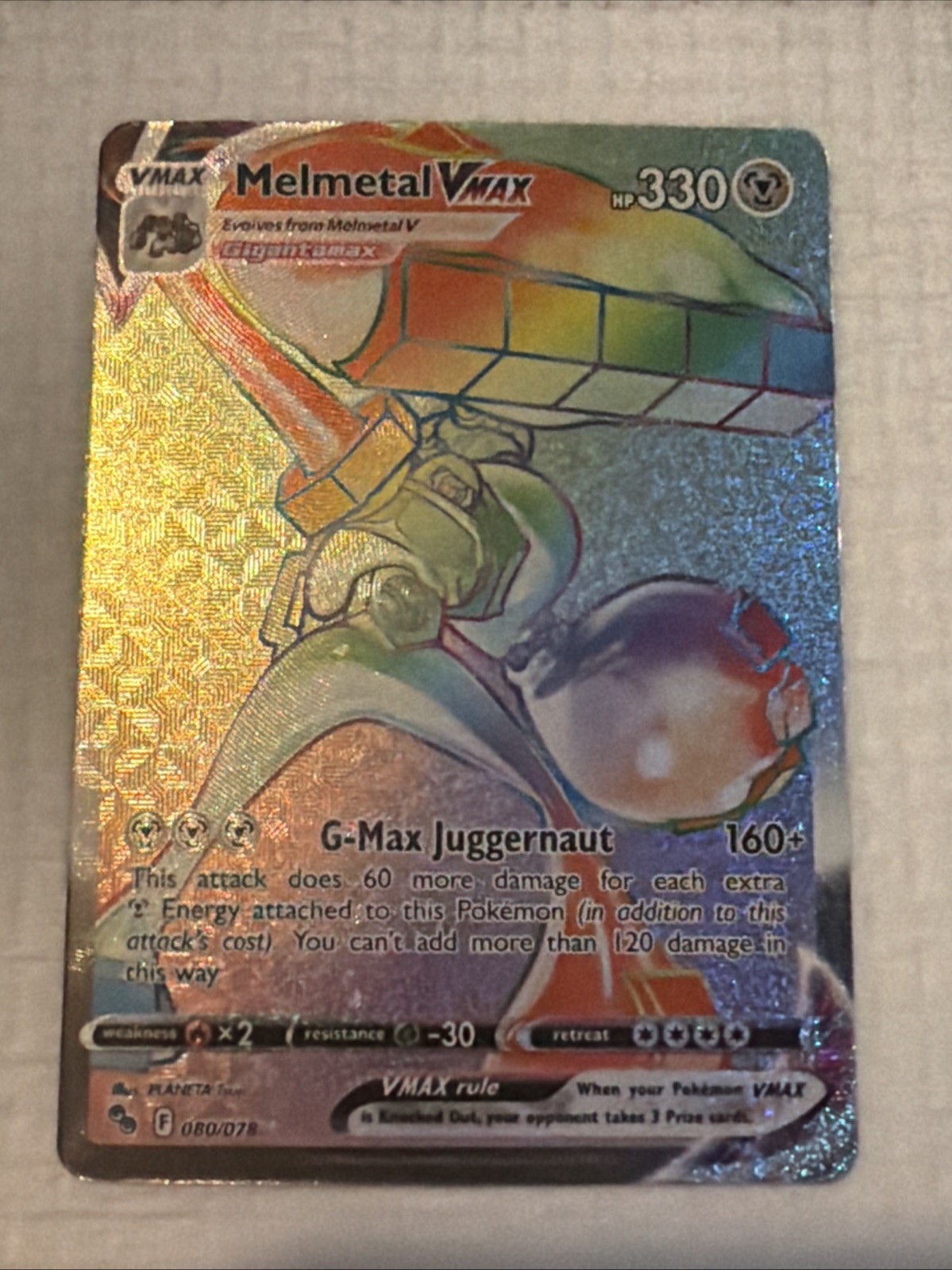 Melmetal VMAX (Secret) 080/078 Pokémon GO Holo