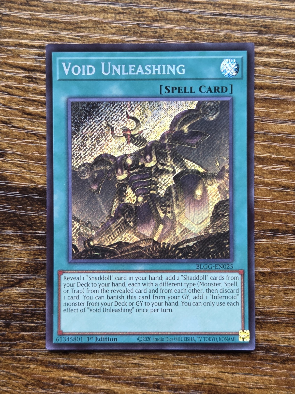 Void Unleashing BLGG-EN025 Secret Rare Yugioh Battles Of Legend Glorious Gallery