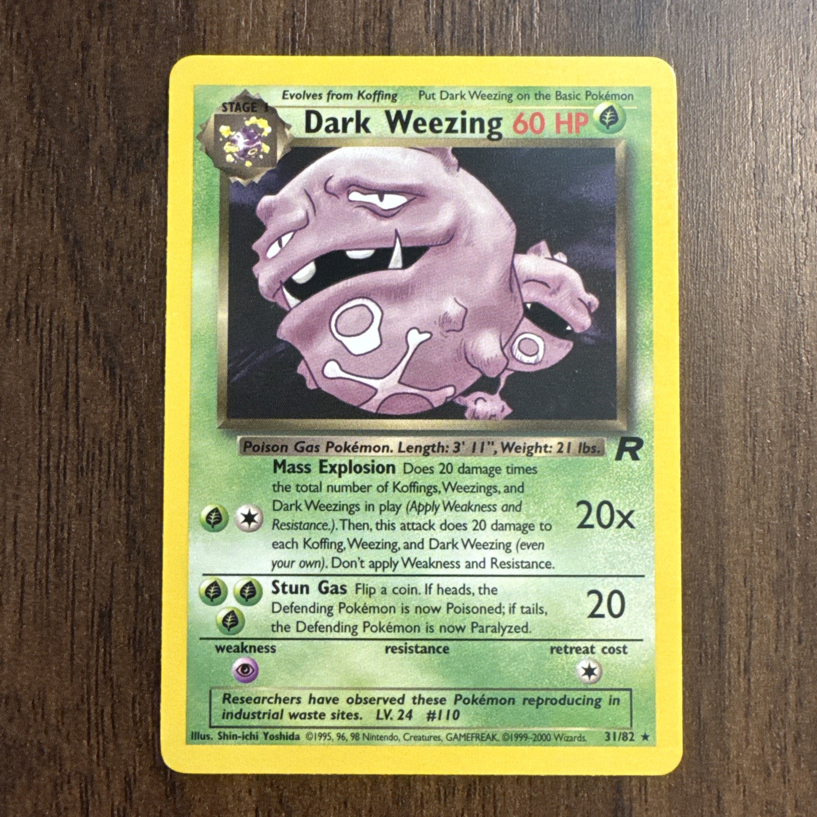 Pokémon TCG Dark Weezing 31/82 Rare Team Rocket Unlimited LP Non Holo