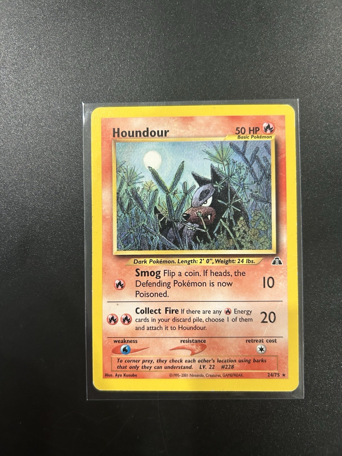 Houndour 24/75 Neo Discovery Rare Vintage Pokemon Card WOTC TCG