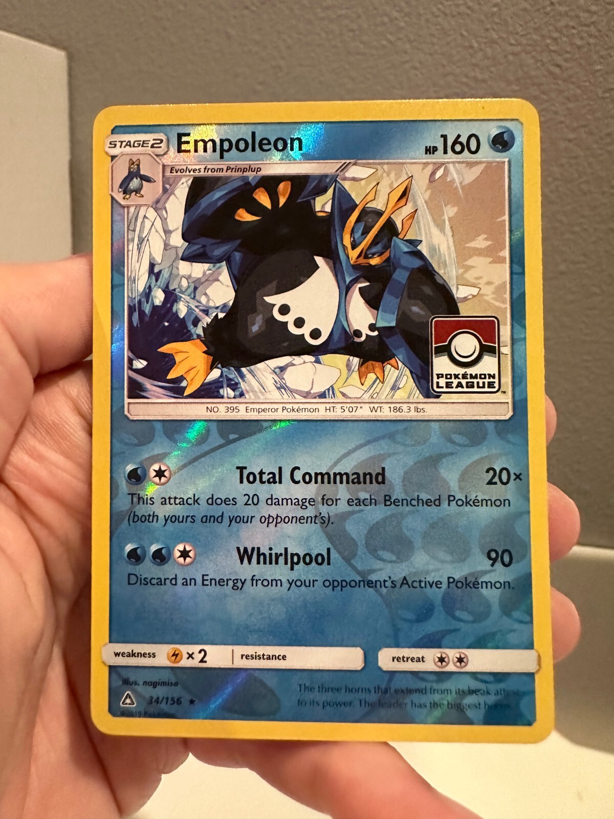 Empoelon 34/156 Rare Reverse Holo TCG Pokemon NM 1212#070