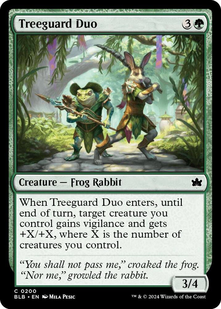 MTG Treeguard Duo Bloomburrow C Creature Frog Rabbit NM