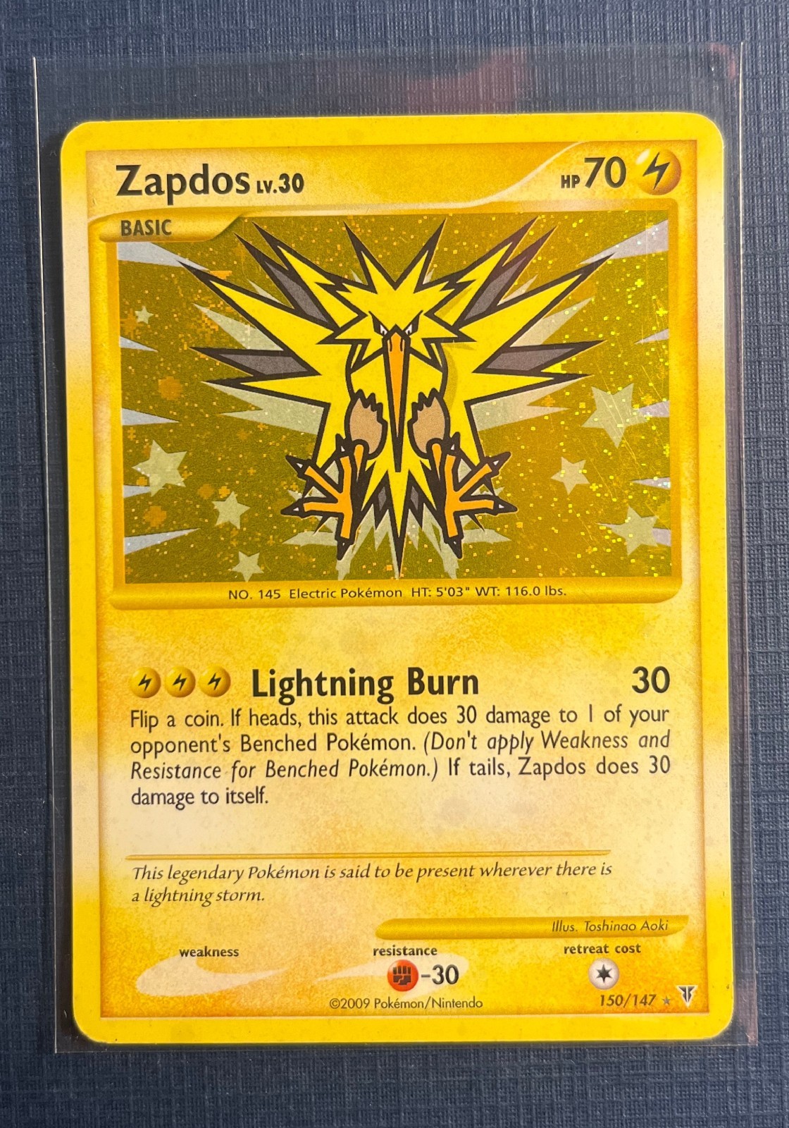 Zapdos Holo Secret Rare 150/147 – Platinum Supreme Victors – Played (MP/HP)