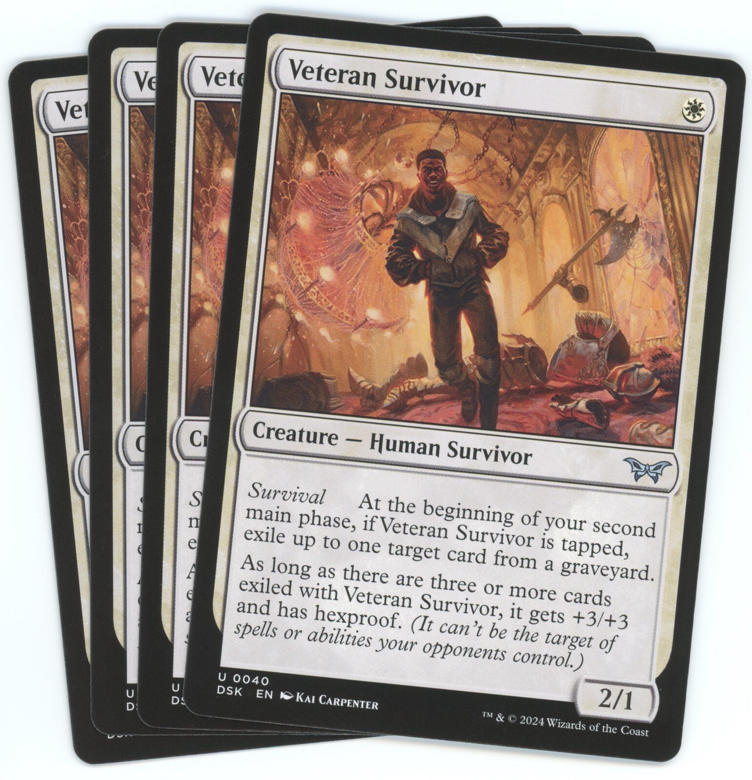 x4 Veteran Survivor – 0040 – Duskmourn: House of Horror – MTG
