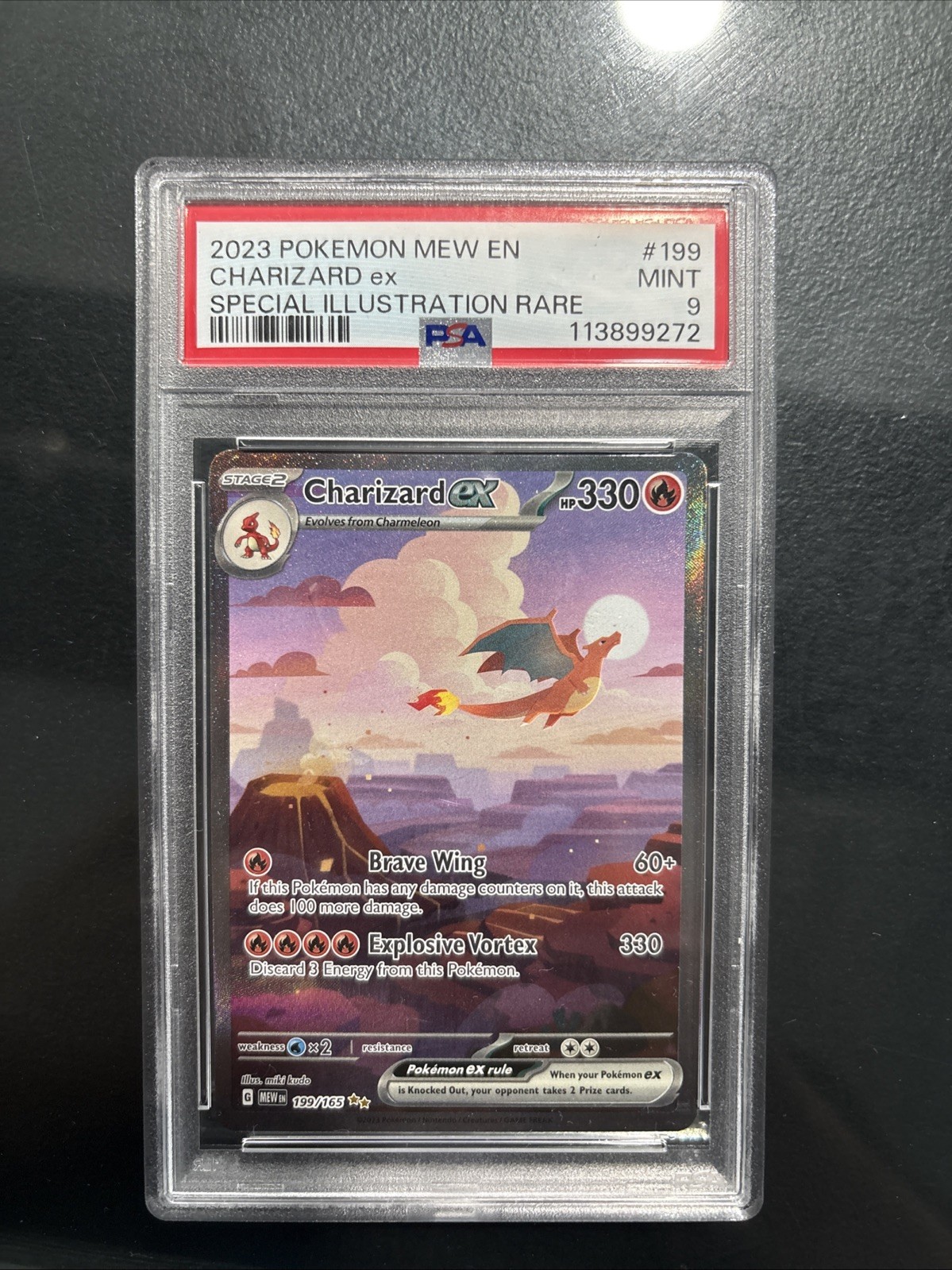 🔥🔥151 Charizard EX Sir – 199/165 – Scarlet & Violet – PSA 9 MINT🔥🔥