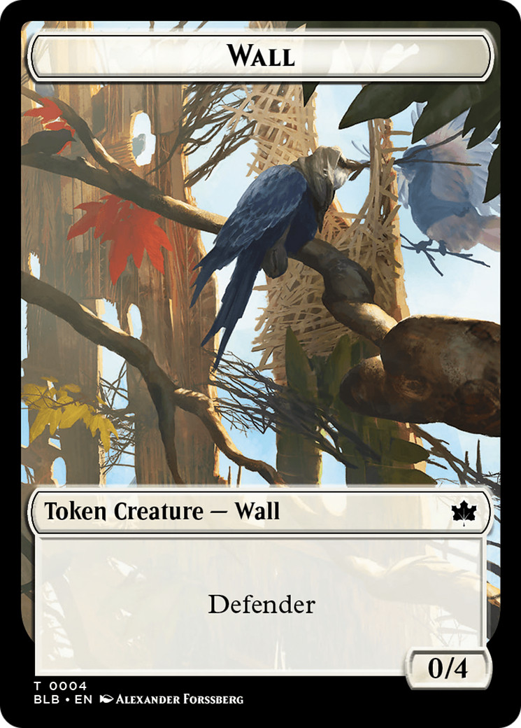 x1 Wall TBLB Bloomburrow MTG 4 TOKEN M/NM 1x
