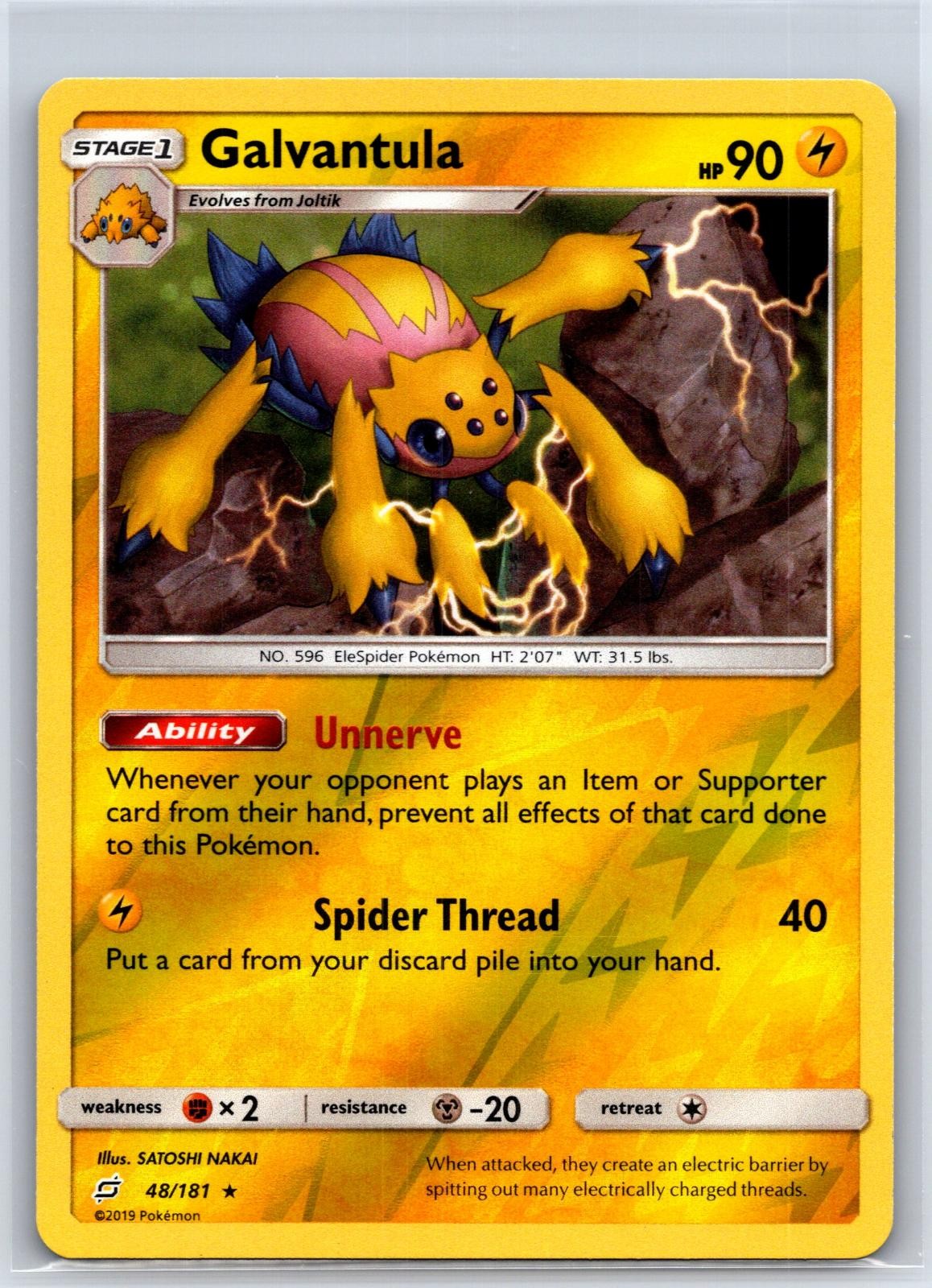 Galvantula 48/181 Rare Team Up Pokemon Reverse Holo NM/M 617-47