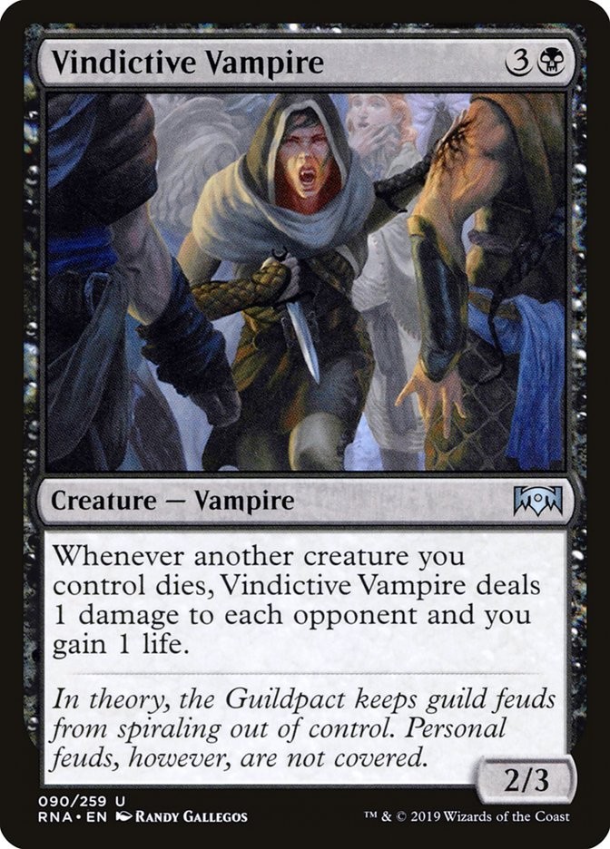 Vindictive Vampire 90 RNA Gallegos Randy Black Uncommon 2019 Creature MTG EN