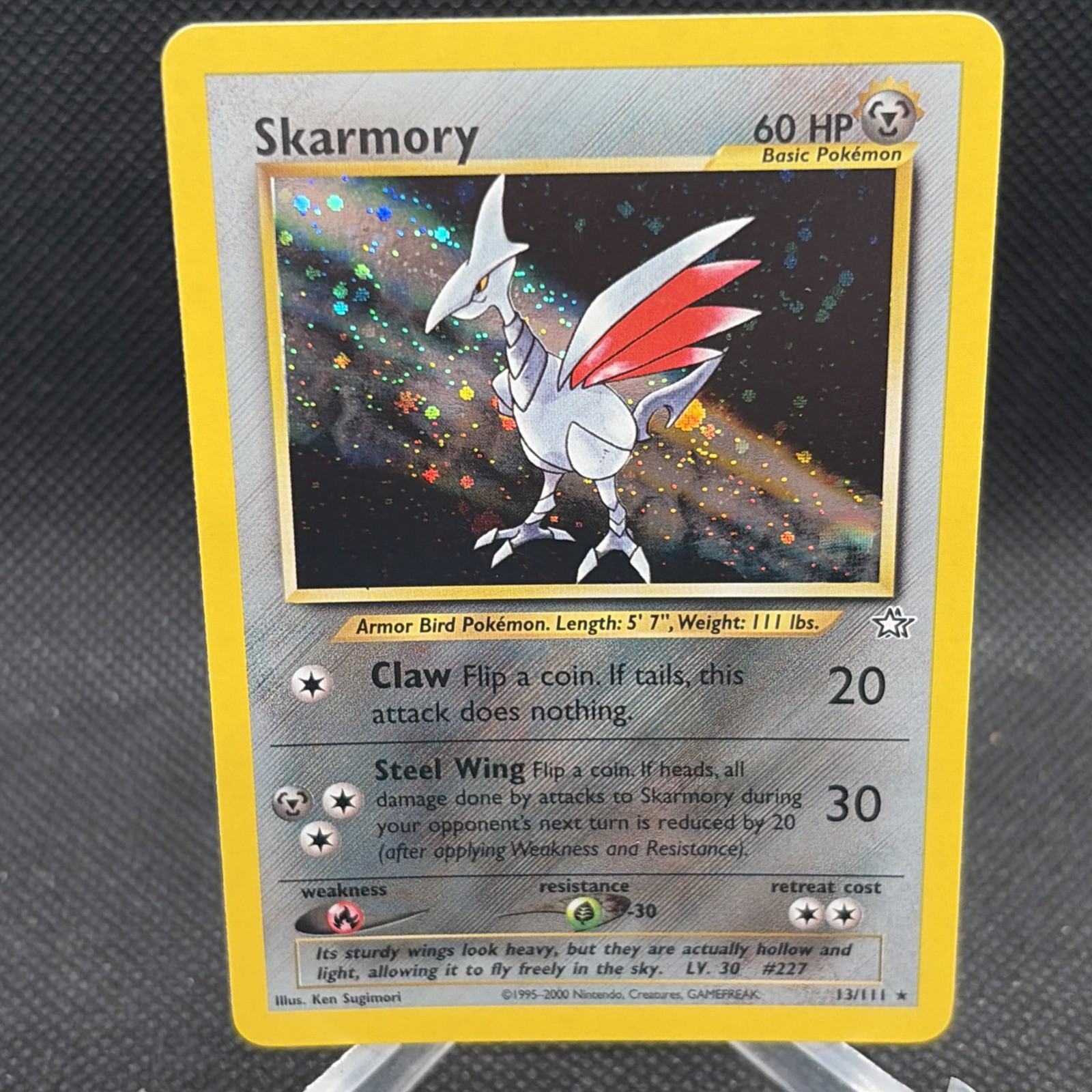 2000 Pokémon TCG Neo Genesis 13/111 Skarmory HOLO RARE SP!
