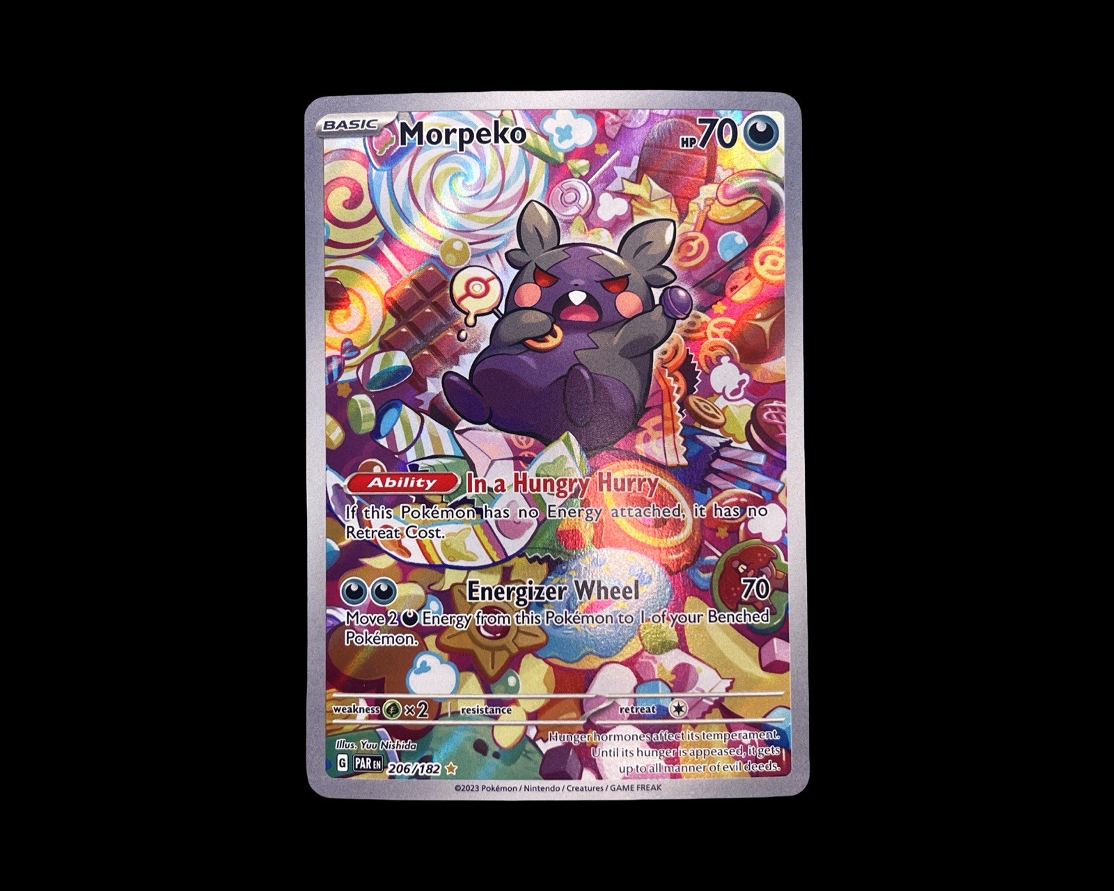 Pokémon Morpeko 206/182 Paradox Rift Full Art Illustration Rare Holo