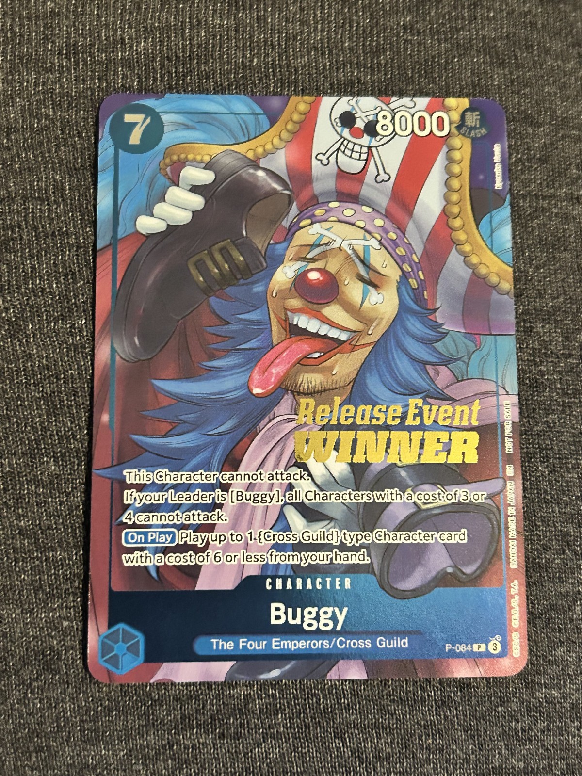 Buggy Release Event Winner P-084 One Piece Promo English Foil NM